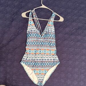 Never worn Liz Claiborne Multicolor Patterned One Piece Swimsuit